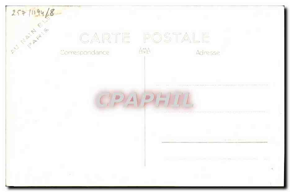 CPA Bateau Sous Marin La Vestale — Verso