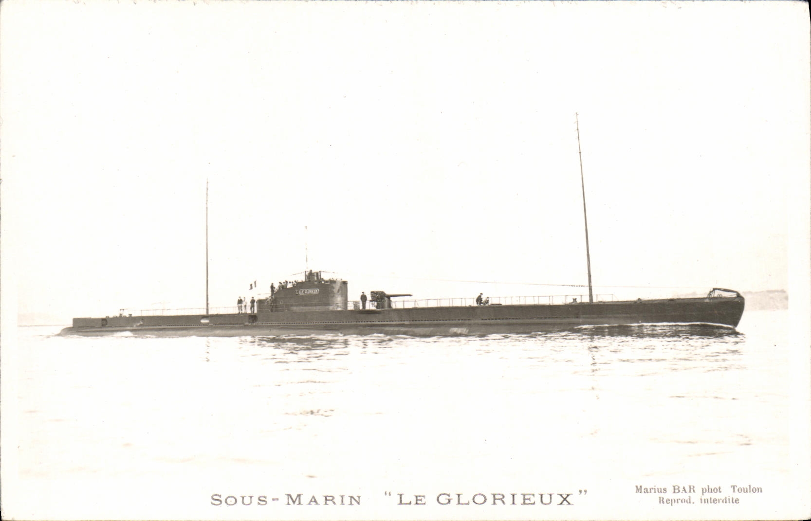 CPA Bateau Sous Marin Le Glorieux