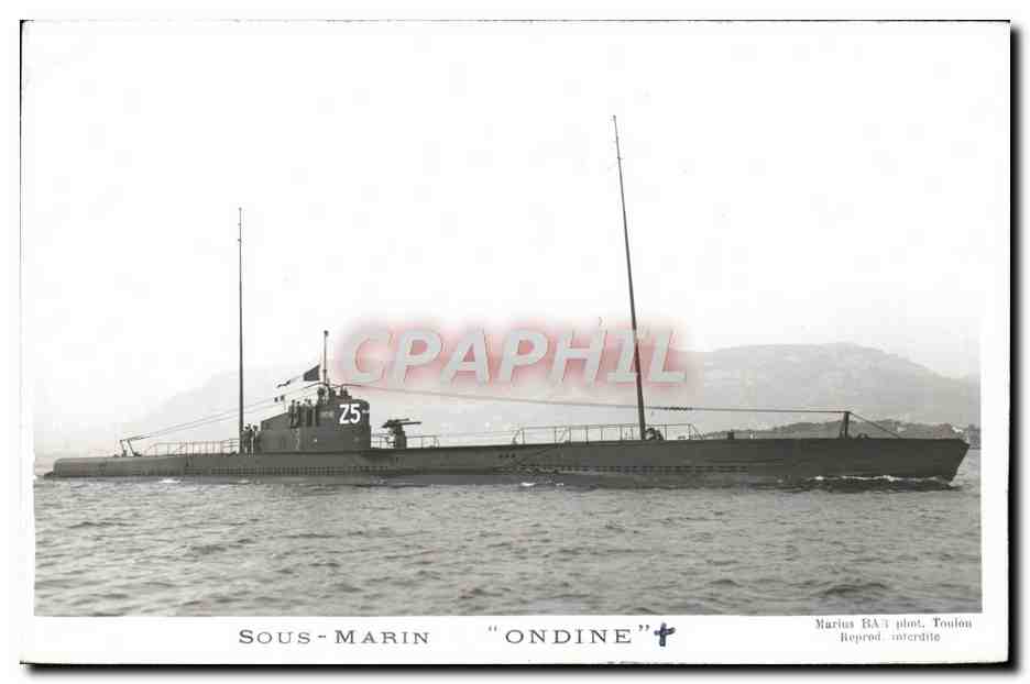 CPA Bateau Sous Marin Ondine