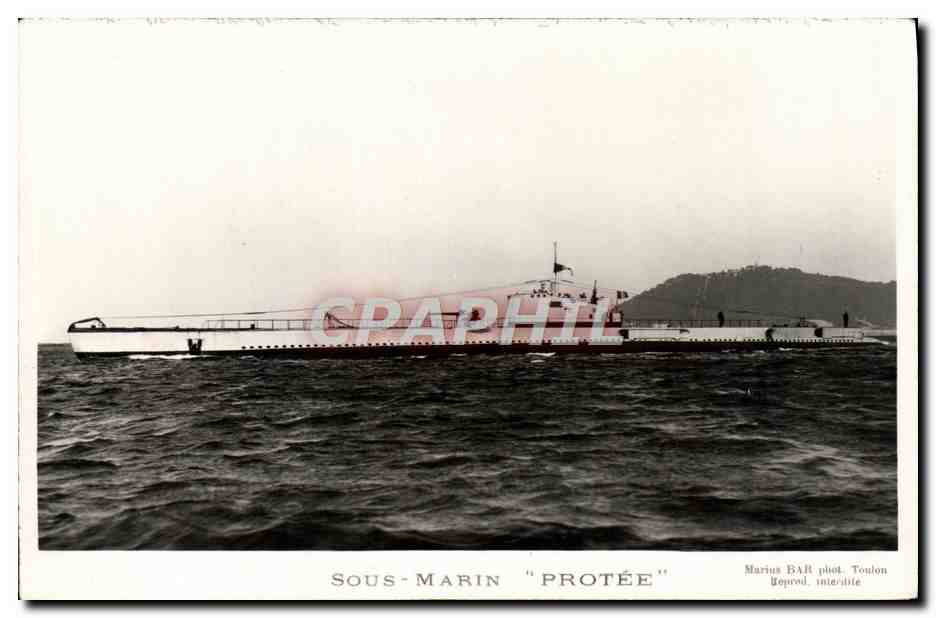 CPA Bateau Sous Marin Protee