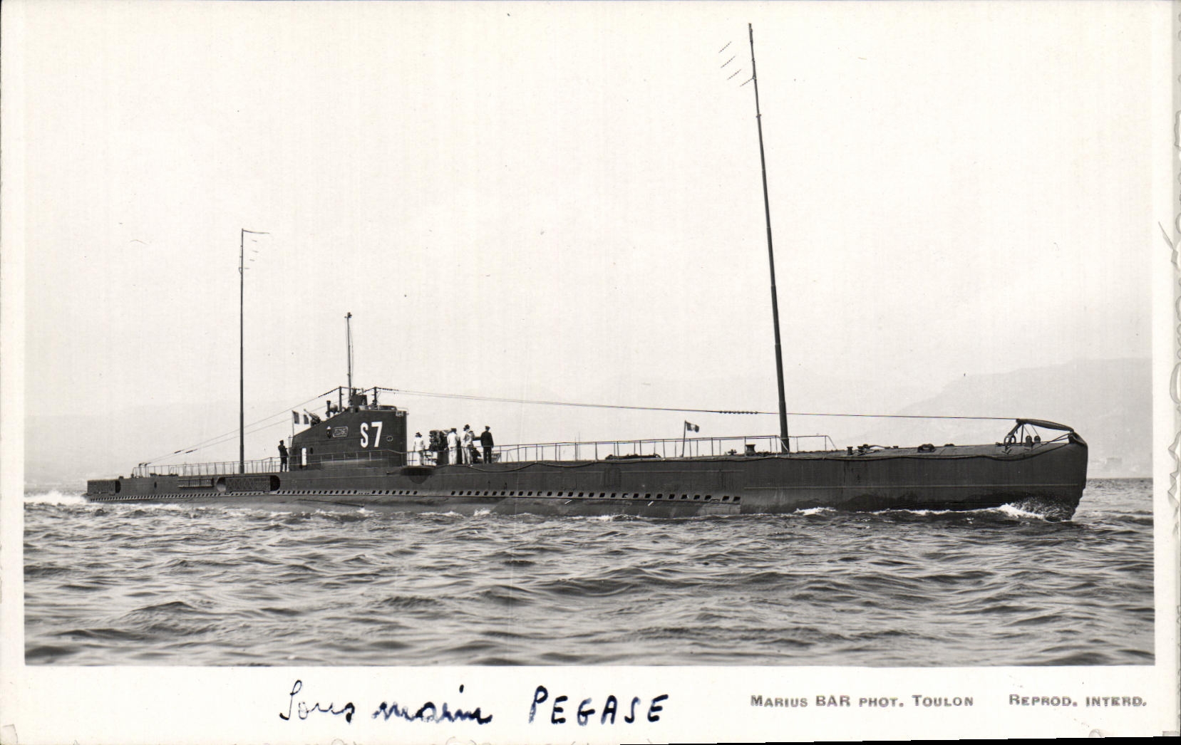 CPA Bateau Sous Marin Pegase