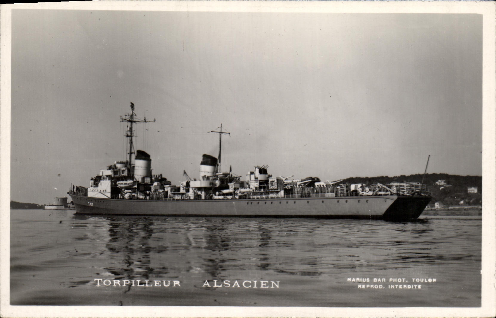 CPA Bateau Torpilleur Alsacien