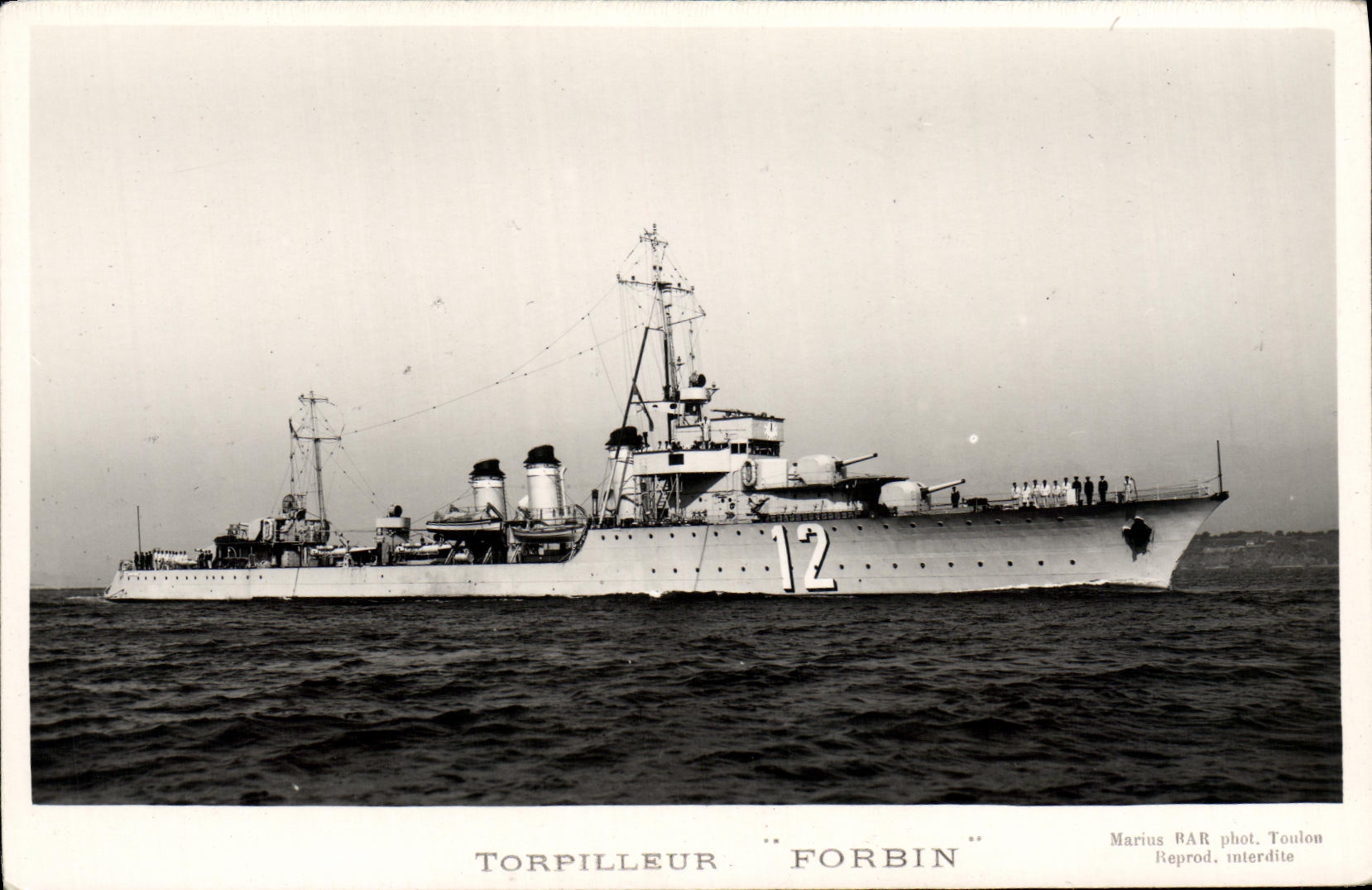 CPA Bateau Torpilleur Forbin