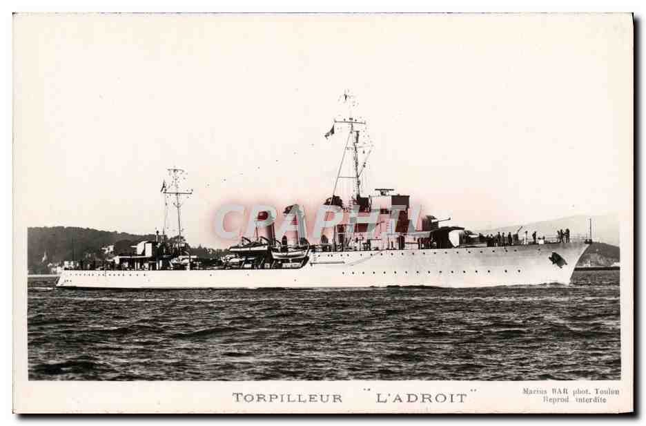CPA Bateau Torpilleur L'Adroit