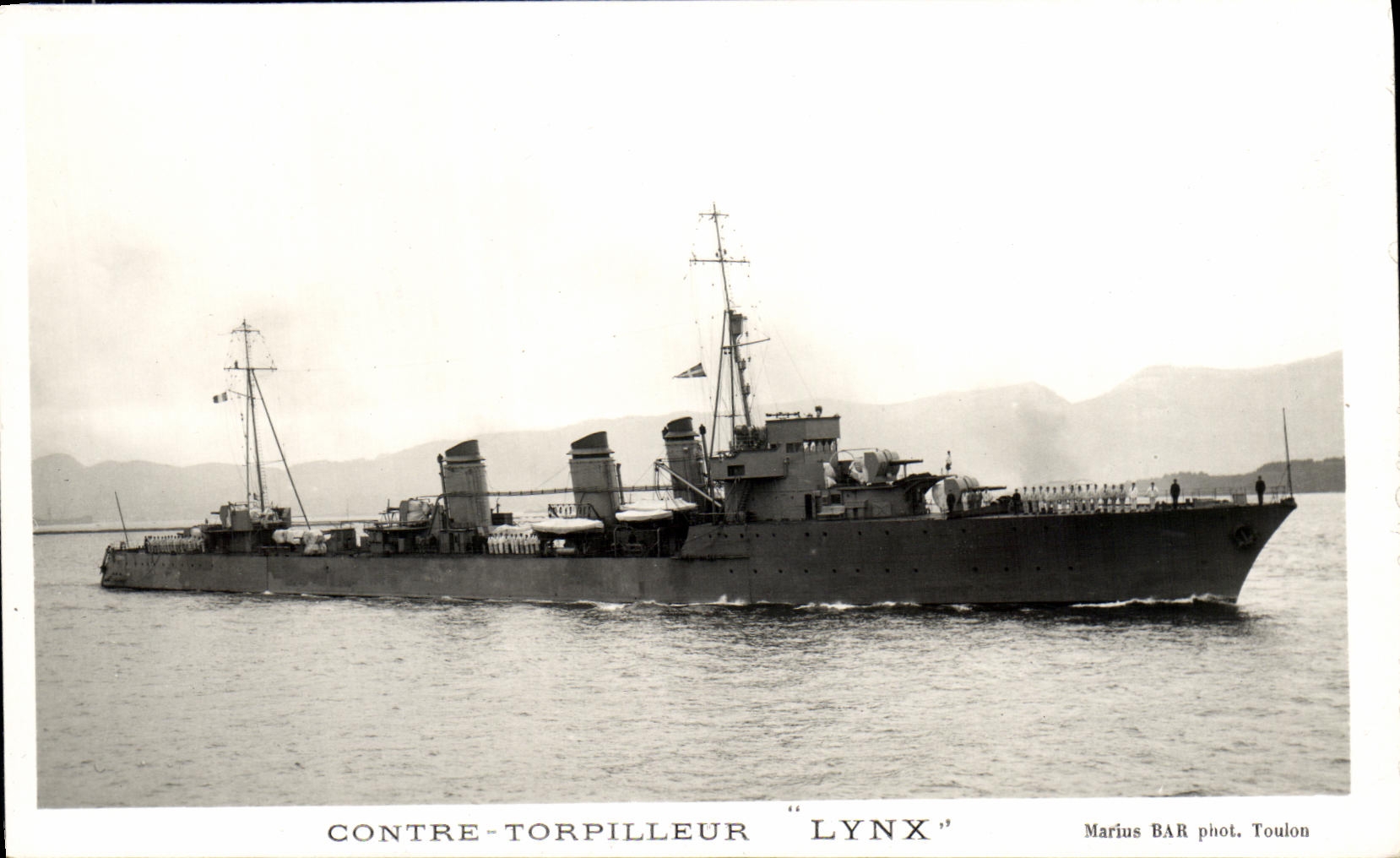 CPA Bateau Contre Torpilleur Lynx