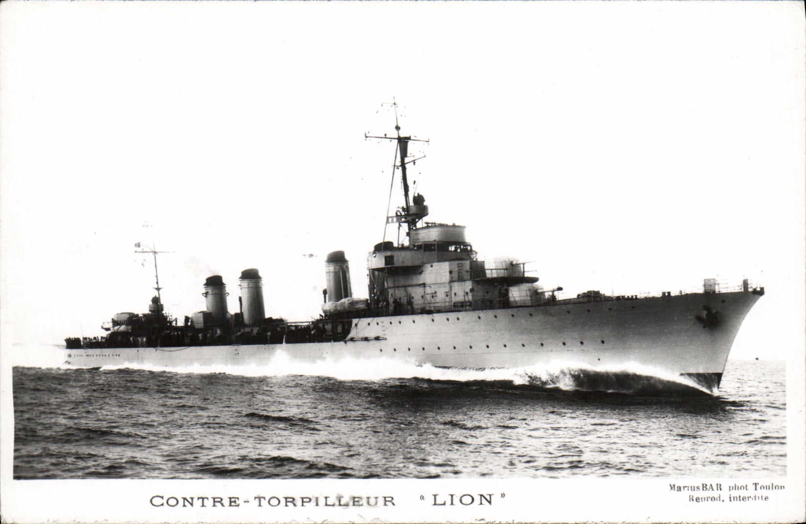 CPA Bateau Contre Torpilleur Lion