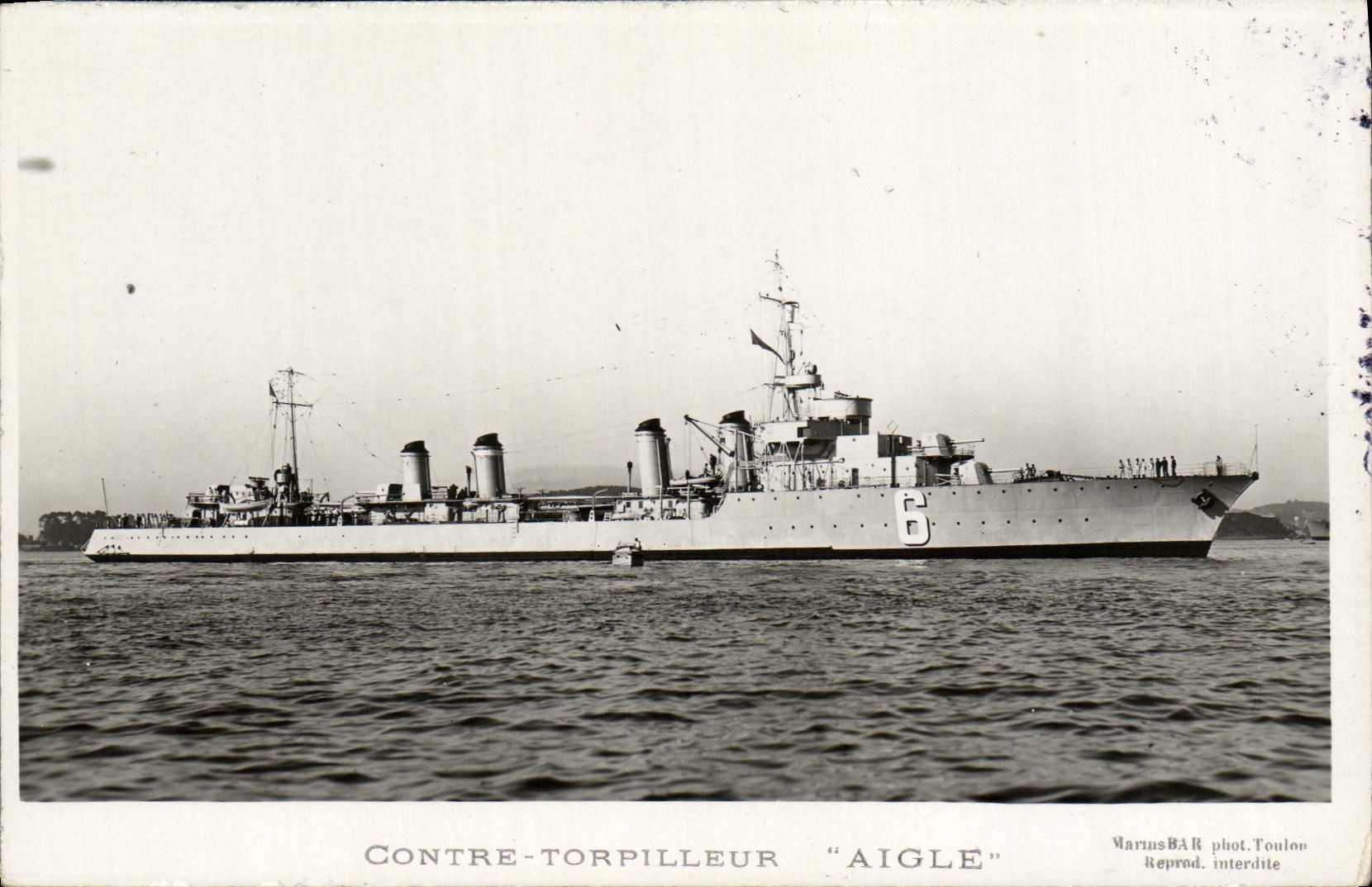 CPA Bateau Contre Torpilleur Aigle