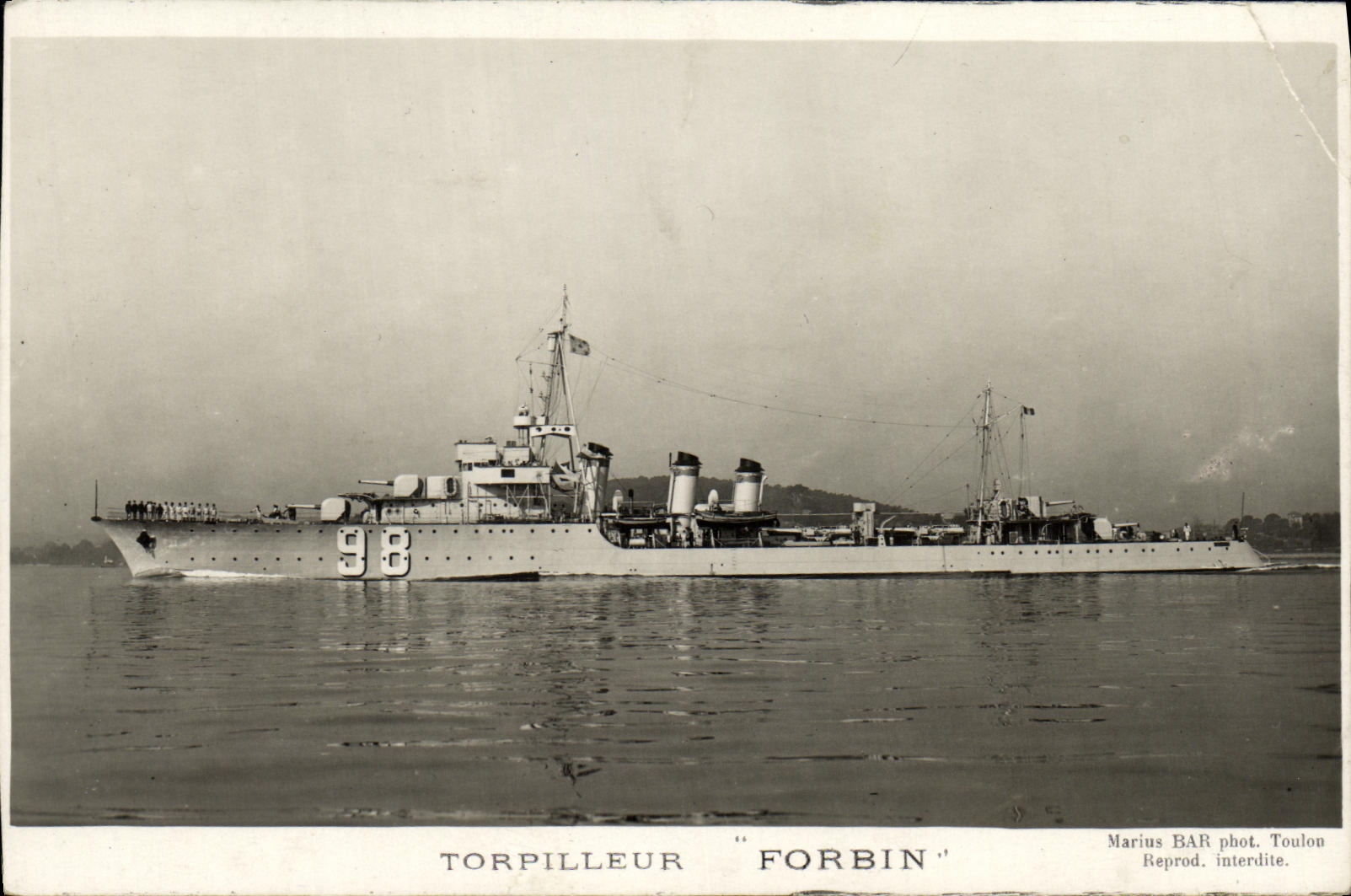 CPA Bateau Torpilleur Forbin