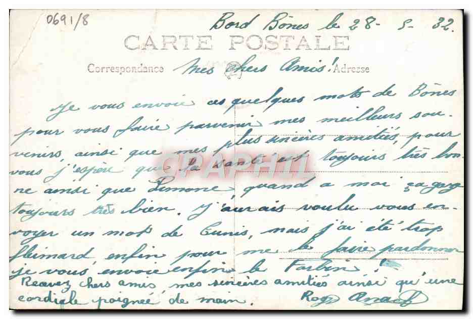 CPA Bateau Torpilleur Forbin — Verso