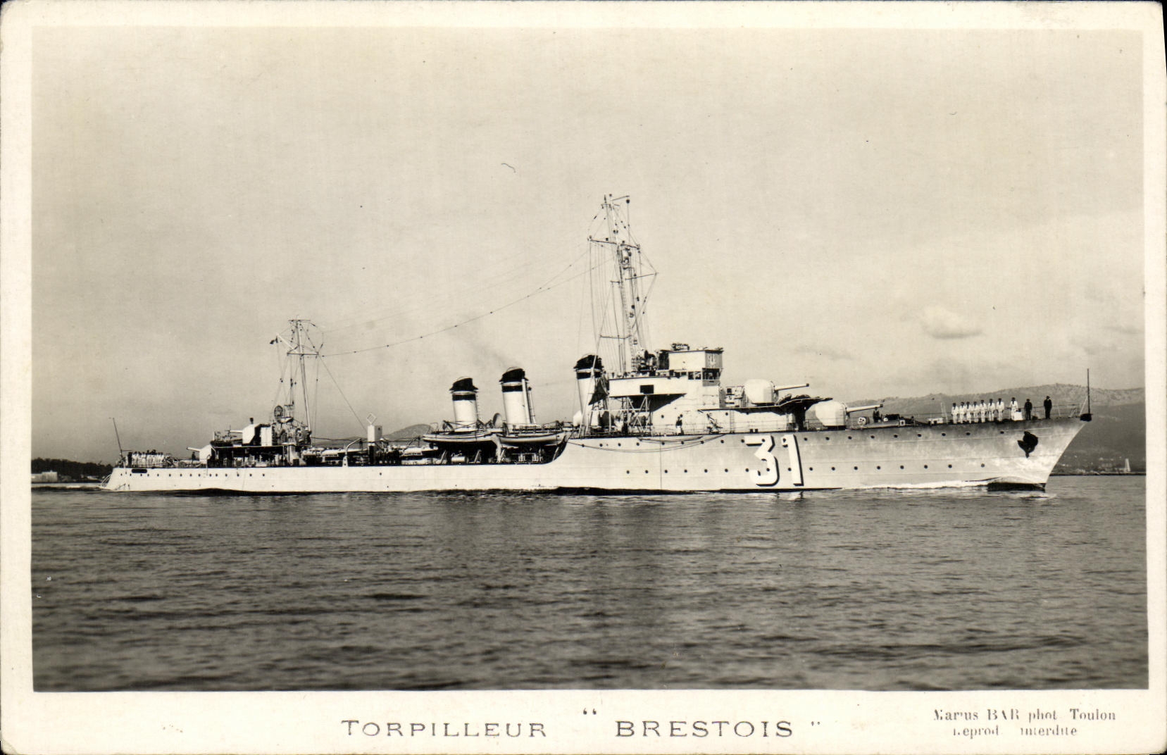 CPA Bateau Torpilleur Brestois