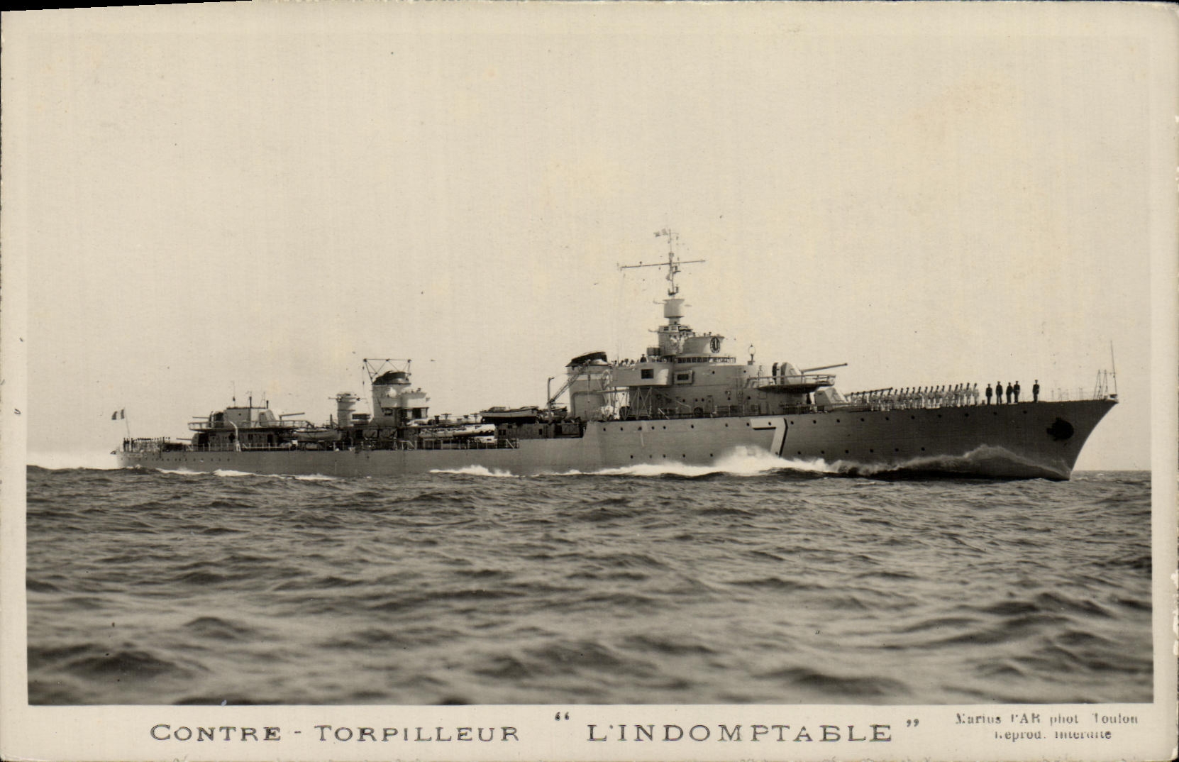CPA Bateau Contre Torpilleur L'indomptable