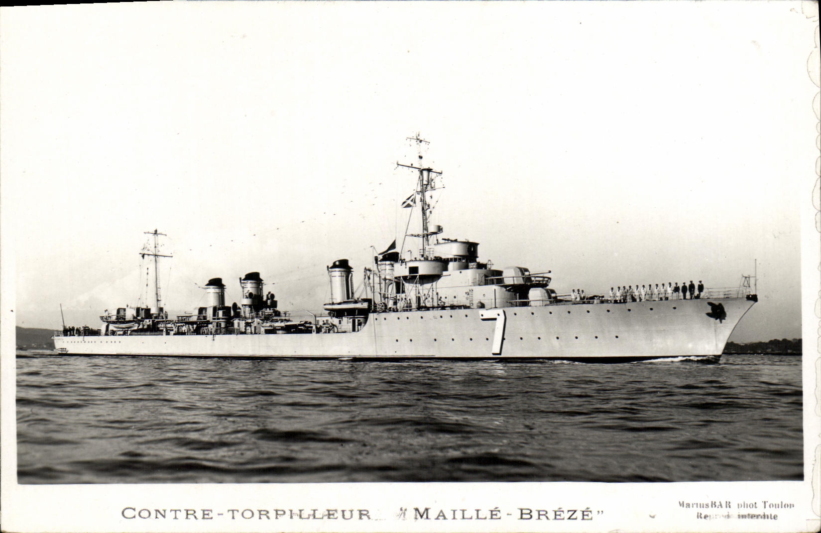CPA Bateau Contre Torpilleur Maille Breze