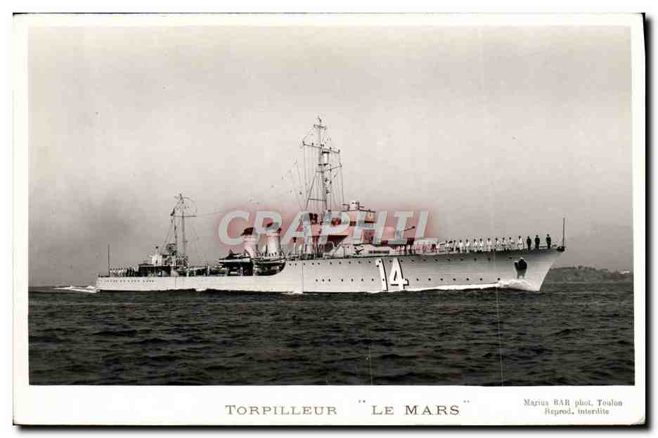 CPA Contre Torpilleur Le Mars Bateau