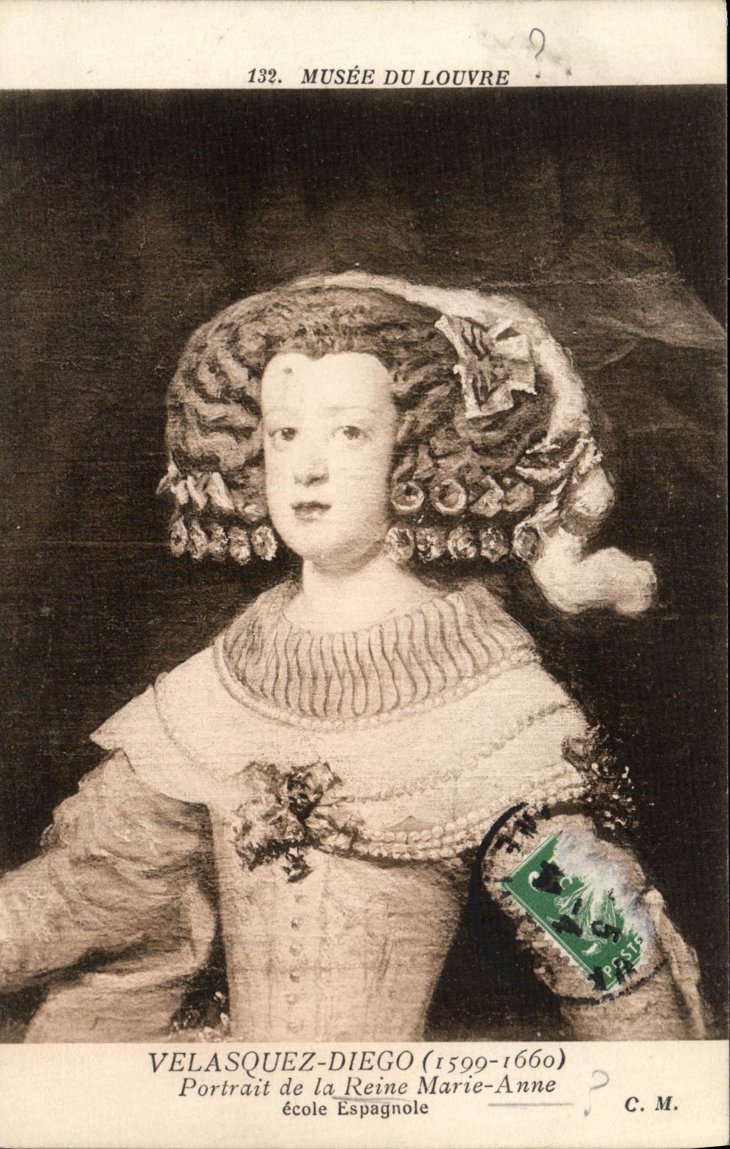 Porträt der Königin Marie-Anne — spanische Schule — Musée du Louvre — C. M. n°132