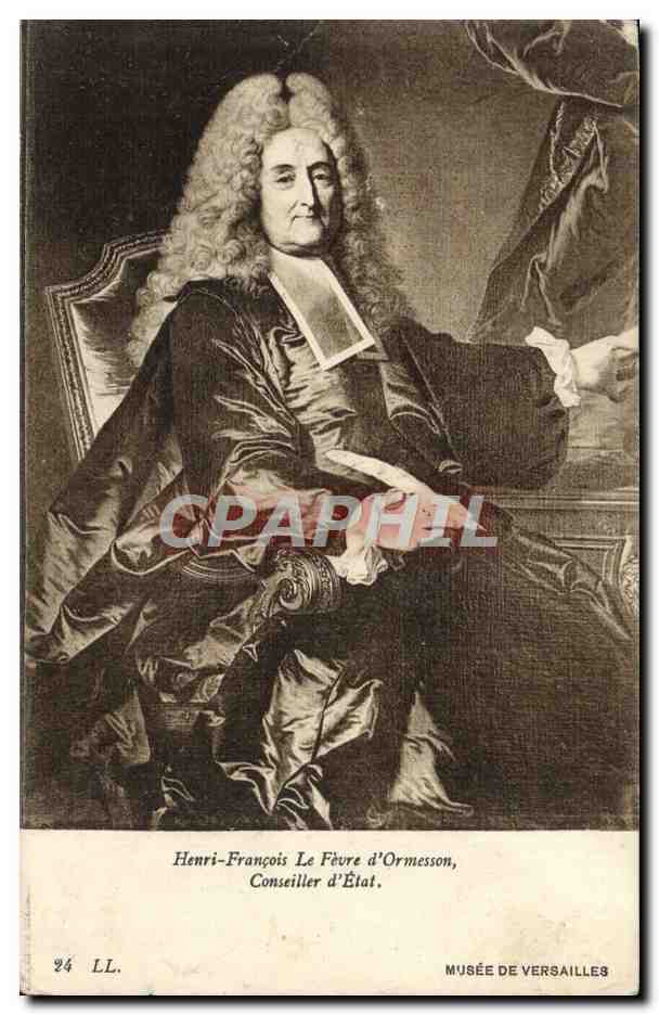 CPA Henri Francois Le Fevre d'Ormesson Conseiller d'Etat Musee de Versailles