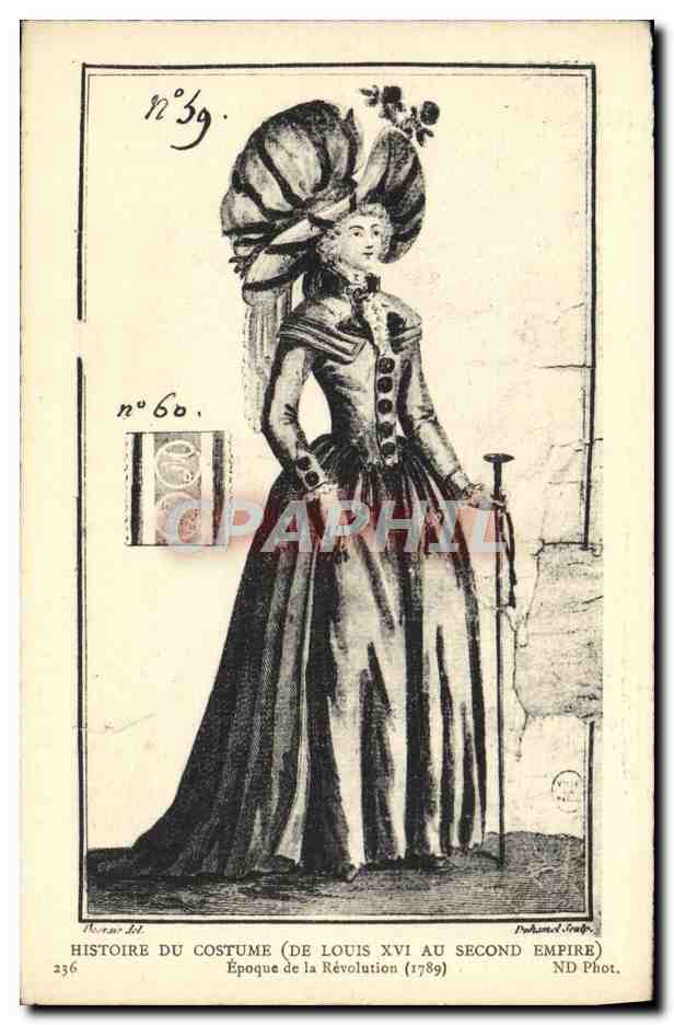 CPA Histoire Du Costume de Louis XVI au Second Empire Epoque de la REvolution 1789