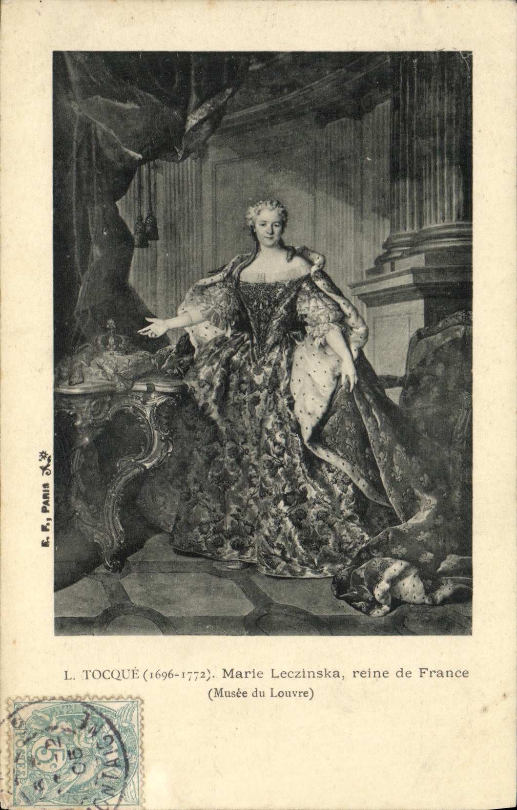 CPA Tocque Marie Lezinska Reine de France Musee du Louvre Paris 