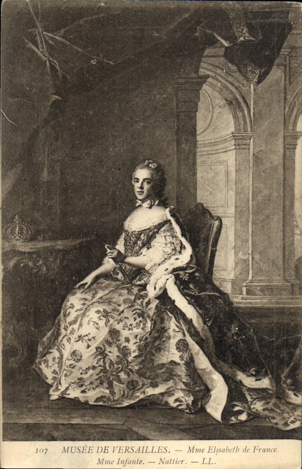 Mme Elisabeth de France — Infante — Musée de Versailles — Nattier — LL. — n° 107