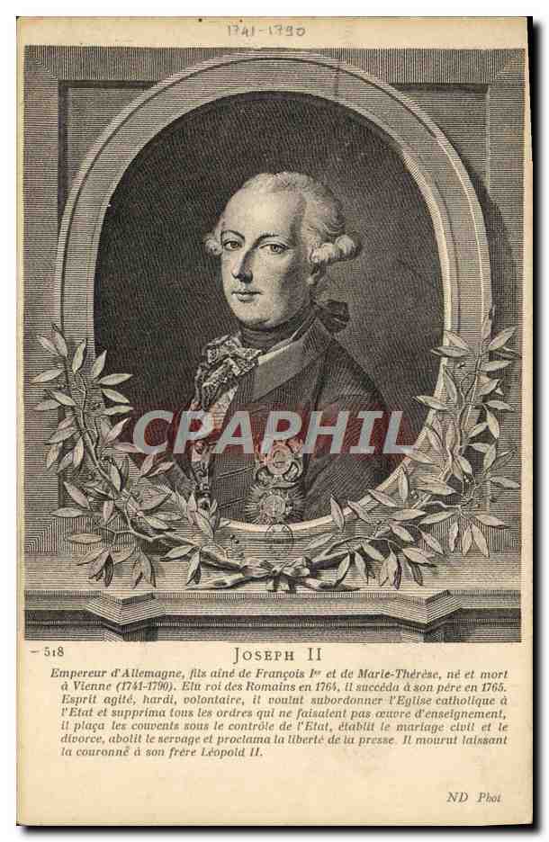 CPA Joseph II Empereur d'Allemagne fils aine de Francois 1er et de Marie Therese