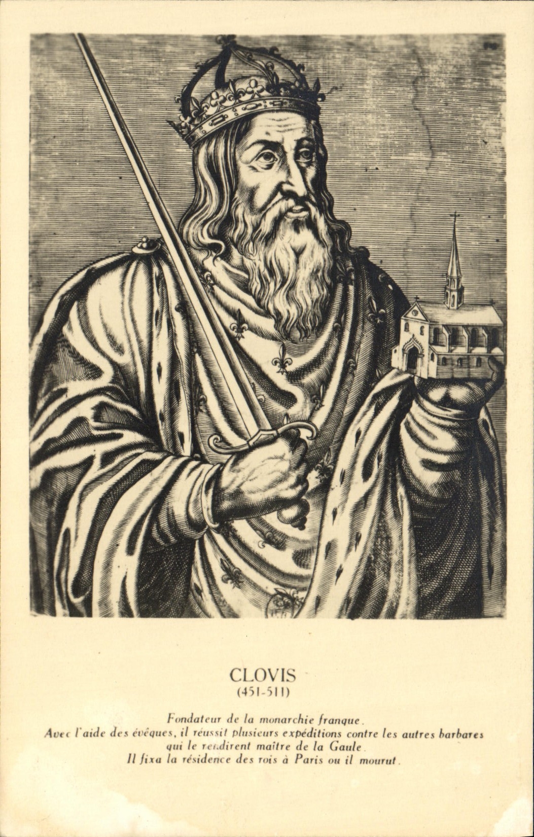 CPA Clovis 451 511 Fondateur de la Monarchie Franque