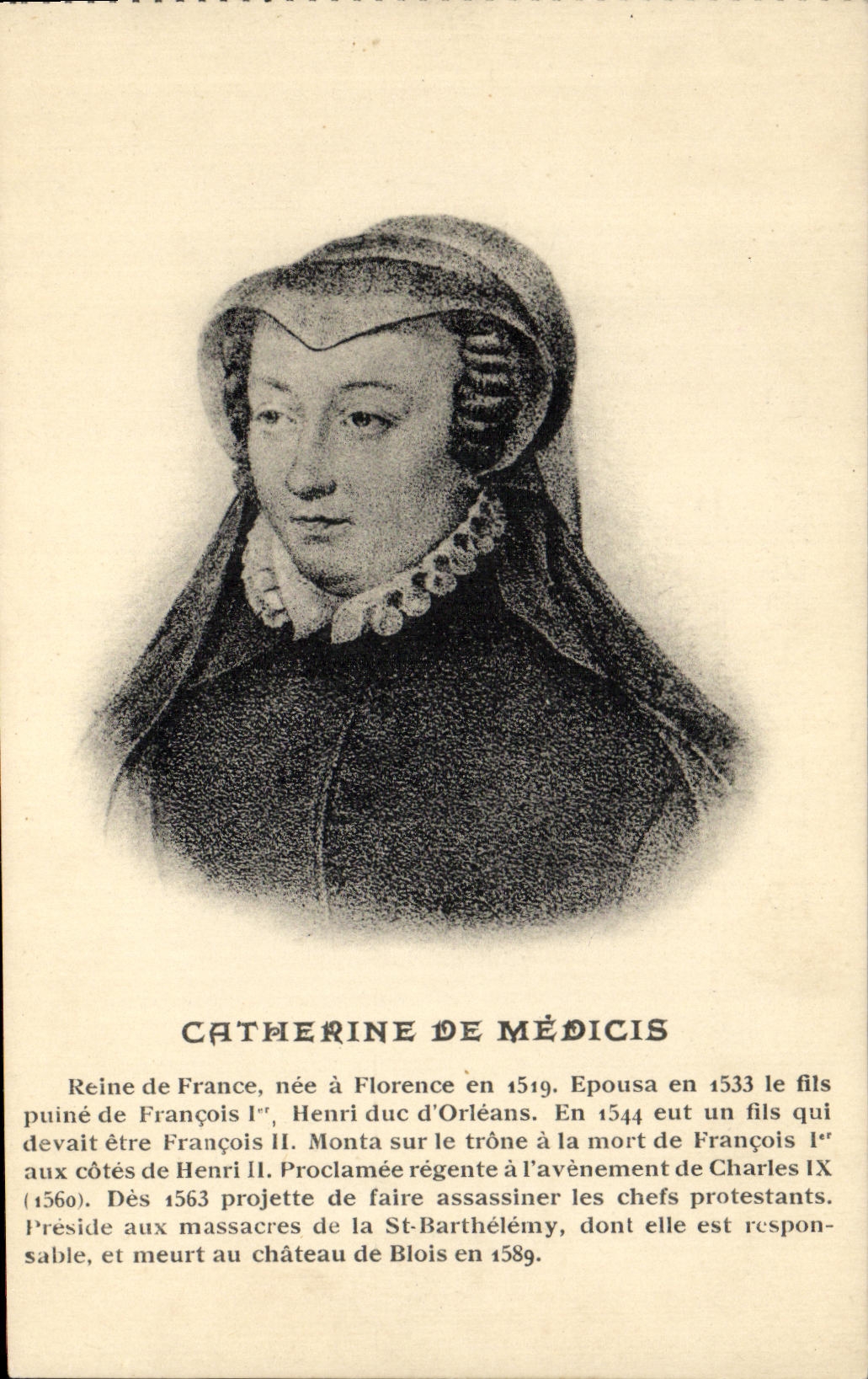 CPA Catherine De Medicis Reine de France Nee a Florence