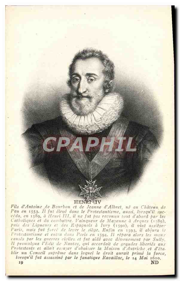 CPA Henri IV Roi de France