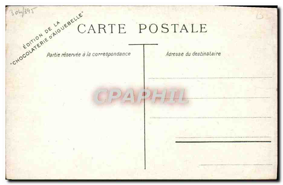 CPA Vieux Chateau De Mantoue Italie Frederic II de Gonzague Chocolaterie d'Aiguebelle  — Rückseite