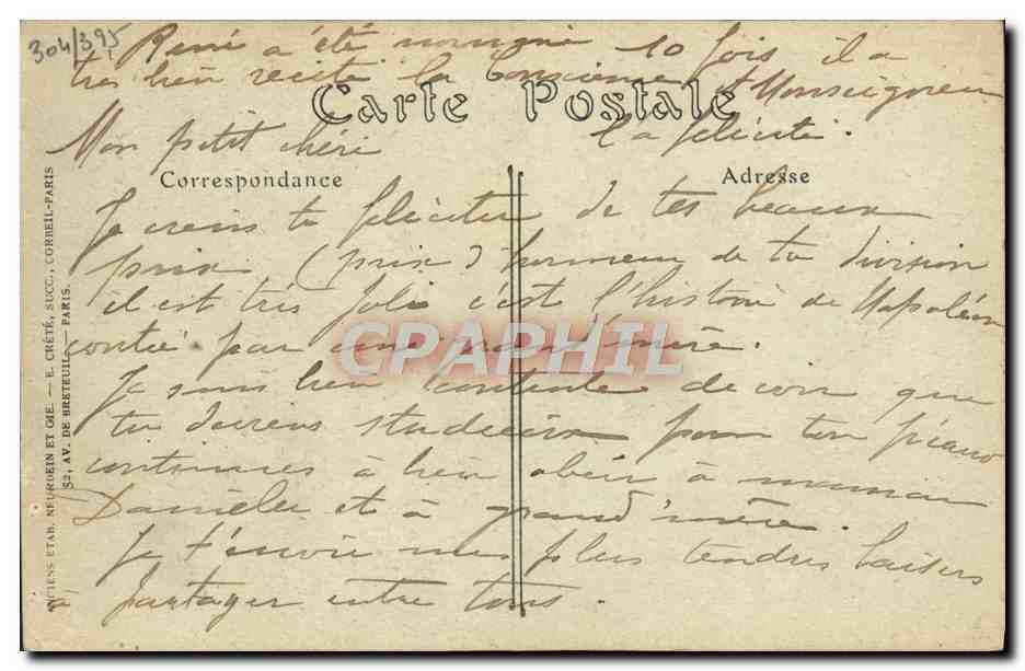 CPA Henri IV Roi de France  — Verso