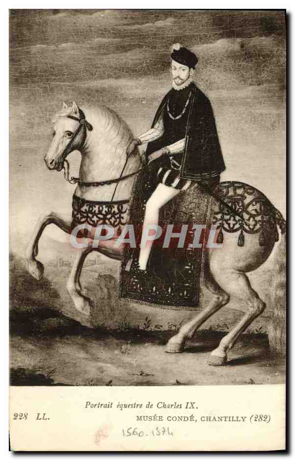 CPA Portrait equestre de Charles IX Musee Conde Chantilly