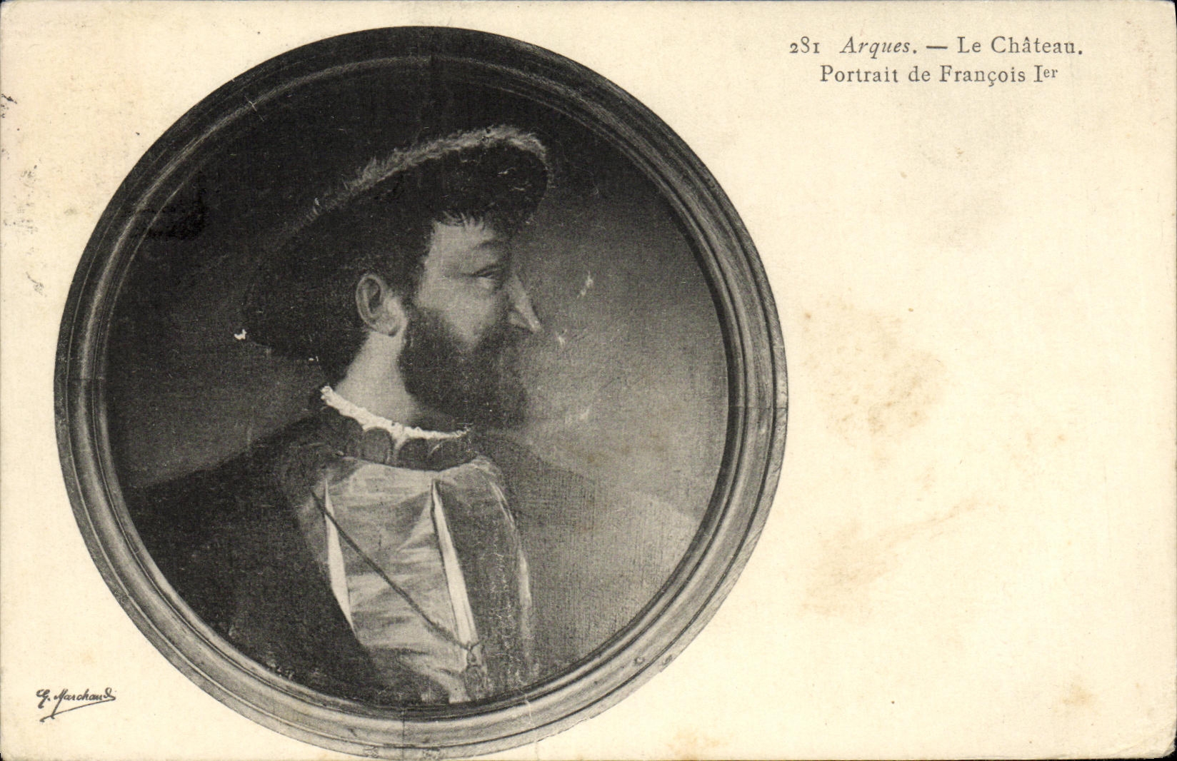 CPA Arques Le Chateau Portrait de Francois 1er Roi de France