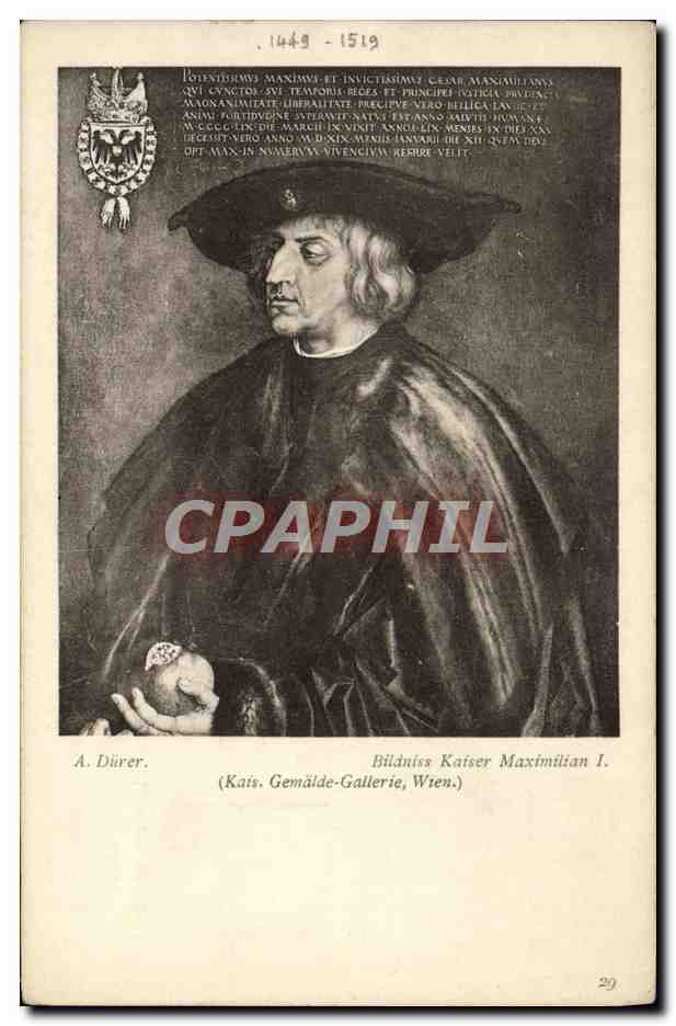 CPA A Durer Bildniss Kaiser Maximilian I 