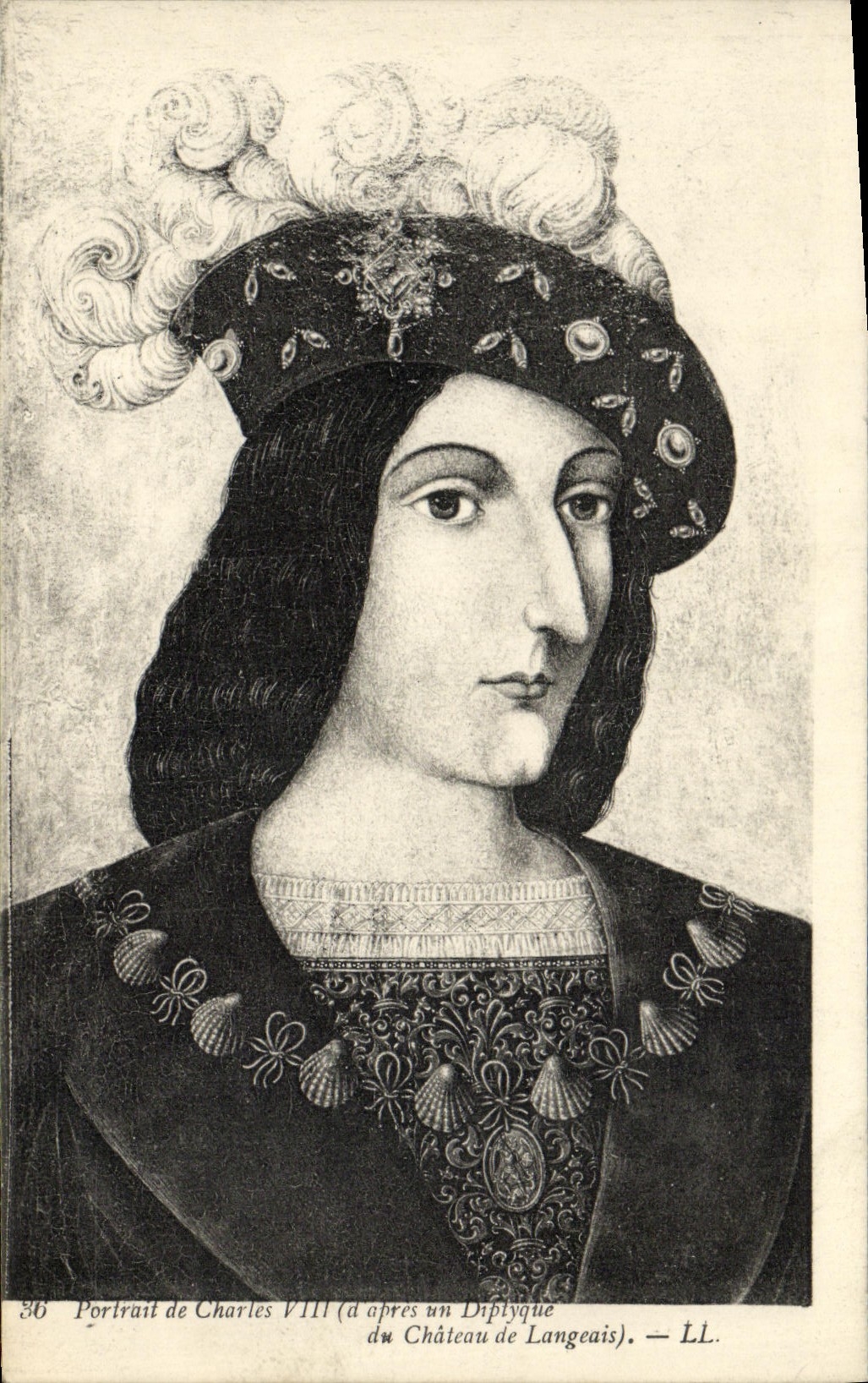 CPA Portrait de Charles VIII Chateau de Langeais