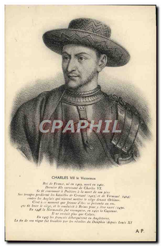 CPA Charles VII le Victorieux Roi de France 
