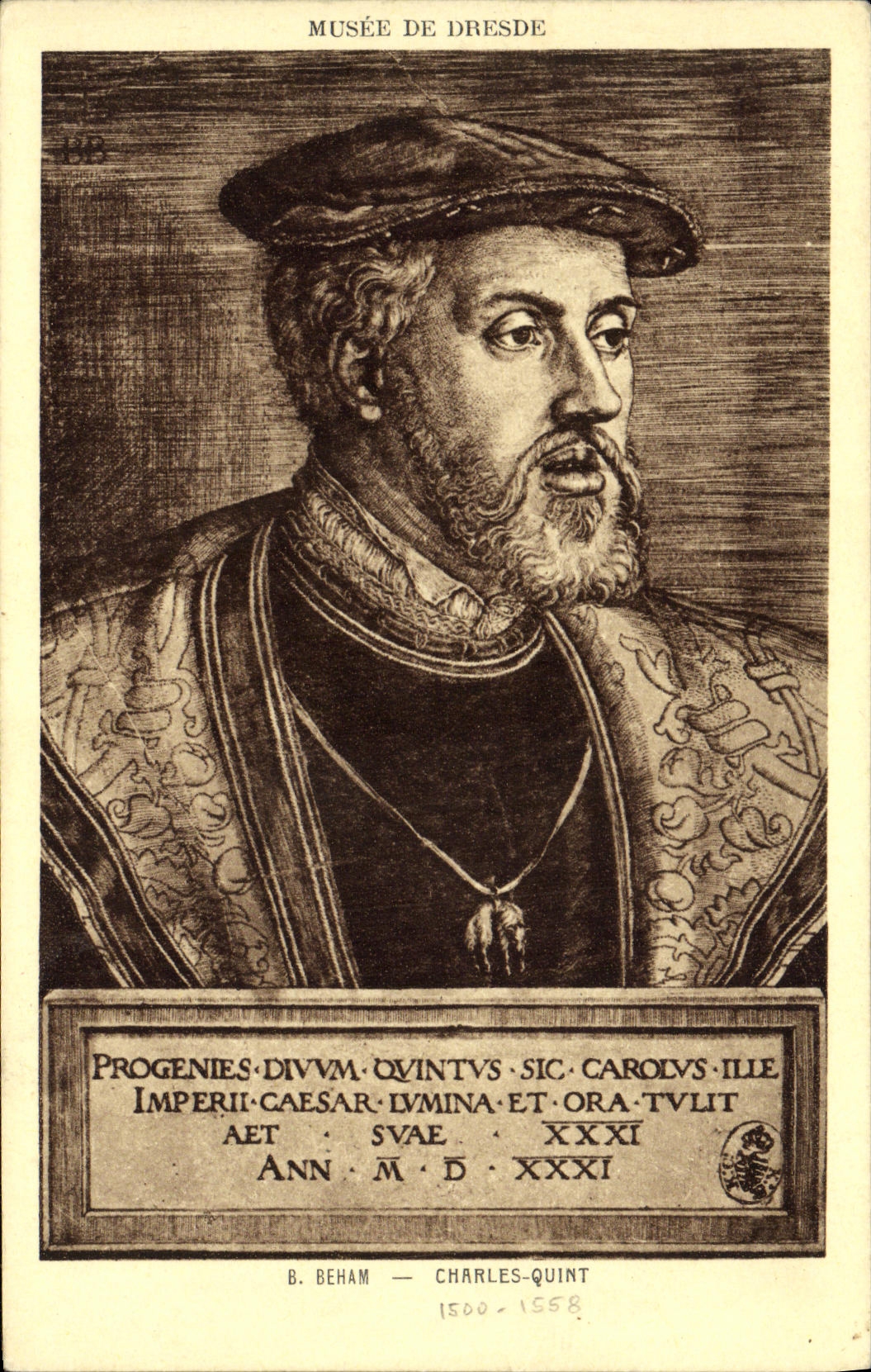 CPA B Beham Charles Quint 1500 1558 Musee de Dresde