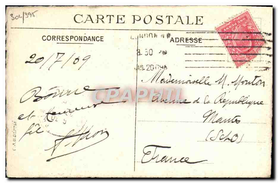 CPA Henri IV Allie De La Reine Elisabeth — Rückseite