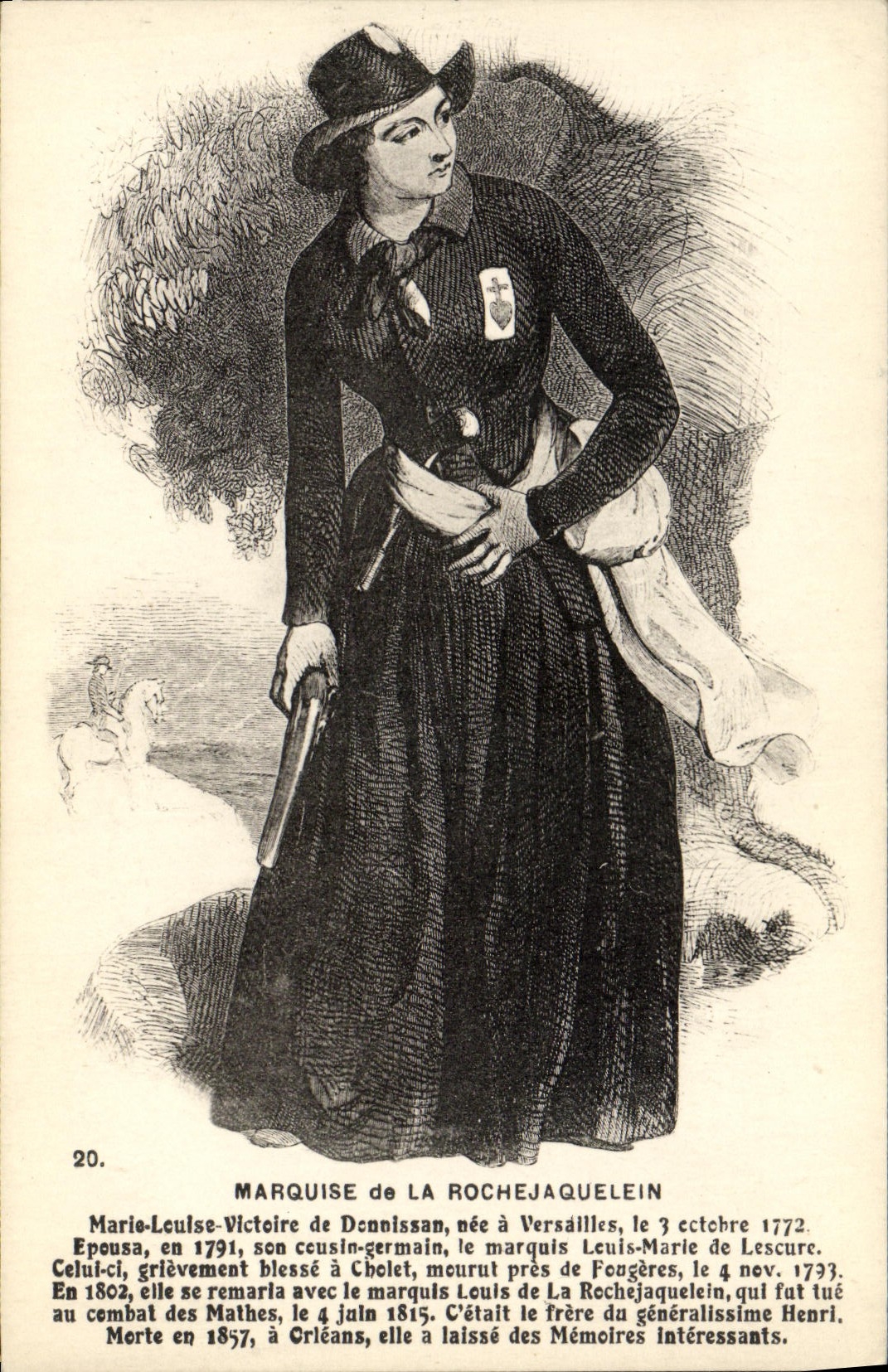 CPA Marquise De La Rochejaquelein Marie Louise Victoire de Donnissan nee a Versailles 
