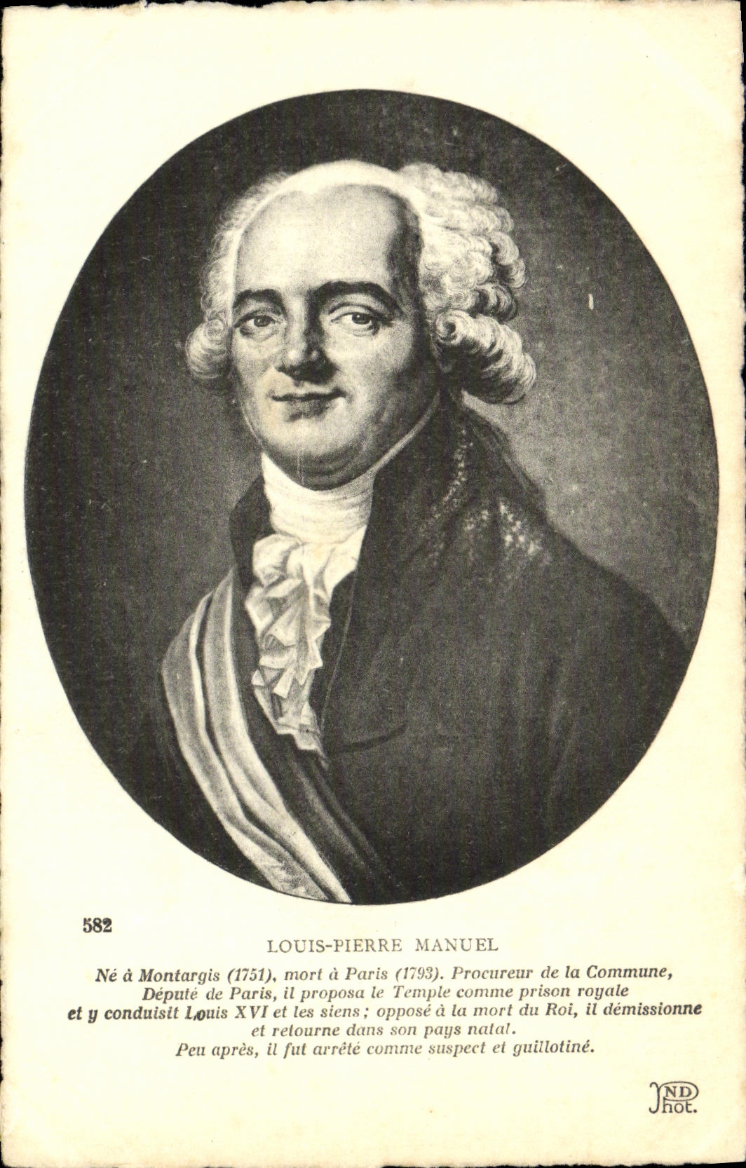 CPA Louis Pierre Manuel ne a Montargis Procuteur de la Commune 