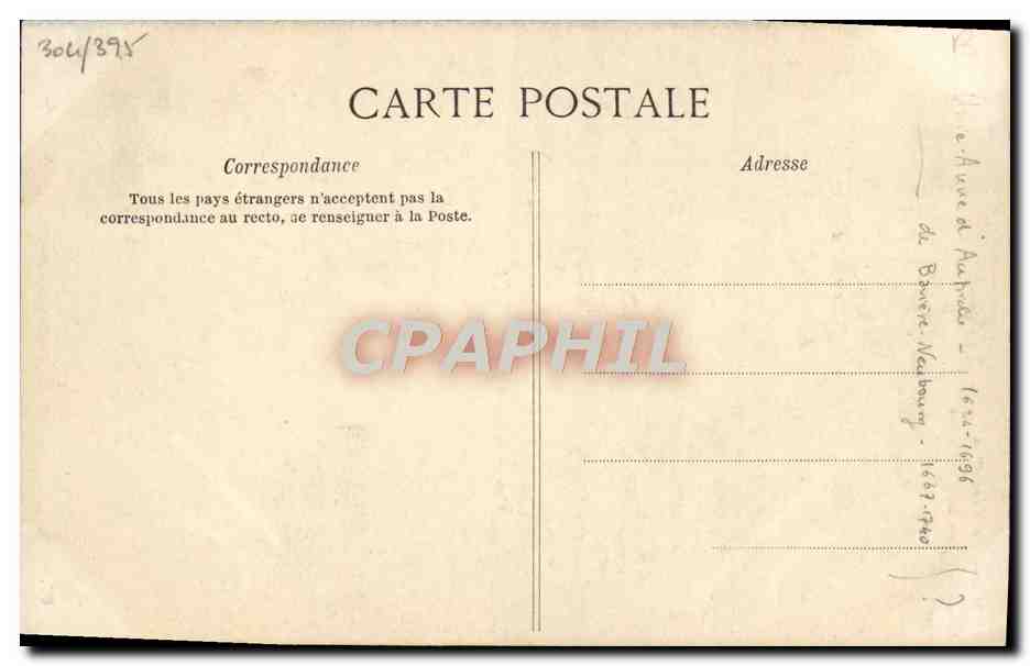 CPA Marie Anne Victoire Infante d'Espagne Musee de Versailles — Rückseite
