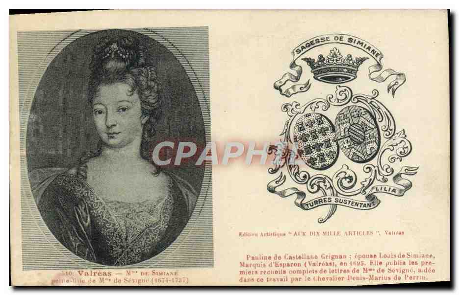 CPA Valreas Petite fille de Mme de Sevigne 