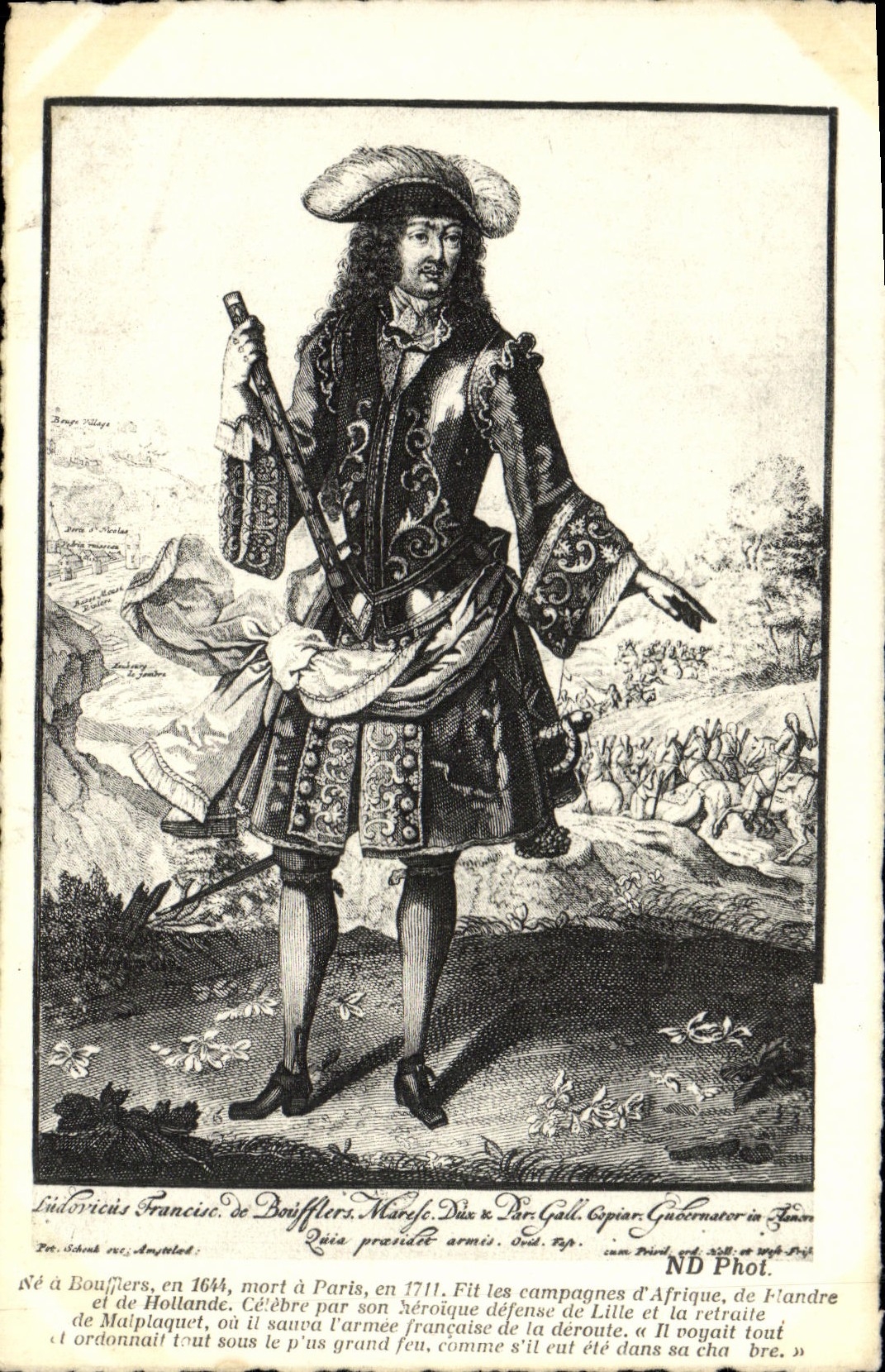CPA Louis François de Boufflers Célèbre pour son héroique défense de Lille et la retraite de Malplaquet