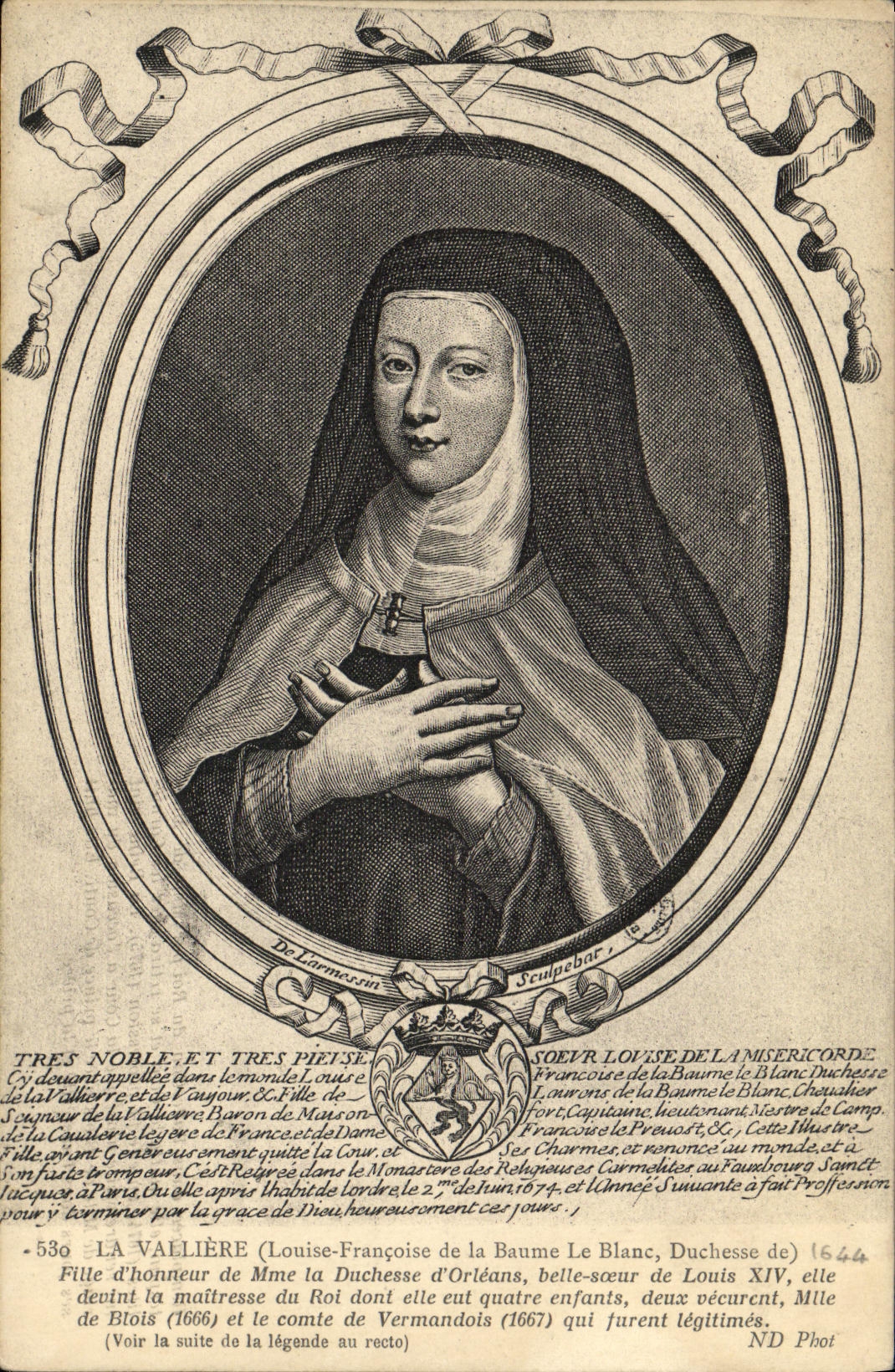 CPA La Valliere Fille d'honneur de Mme la duchesse d'Orleans 