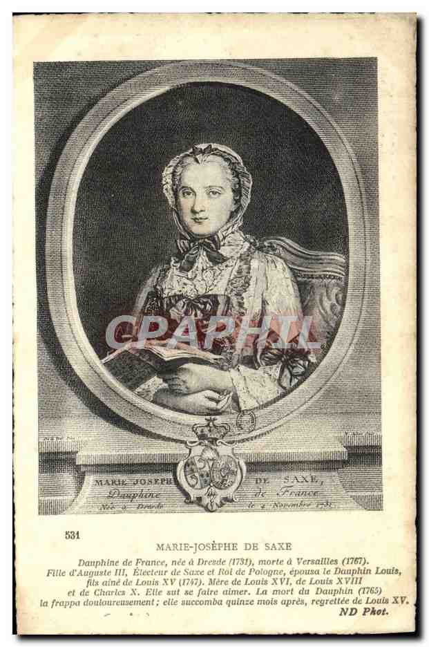 CPA Marie Josephe De Saxe Dauphine de France morte a Versailles