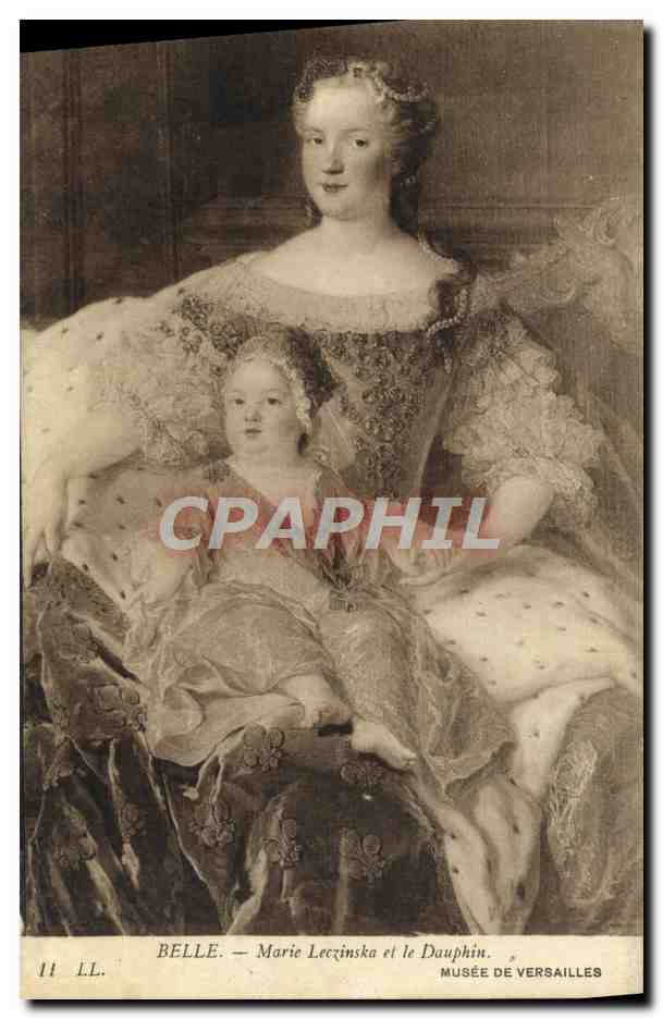 CPA Belle Marie Lezinska et le Dauphin Musee de Versailles