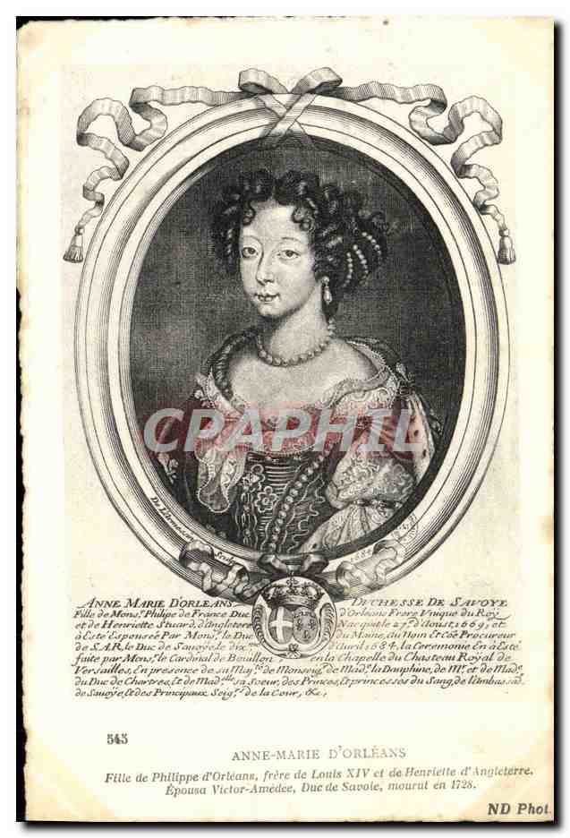 CPA Anne Marie D'Orleans Fille de Philippe D'Orleans 