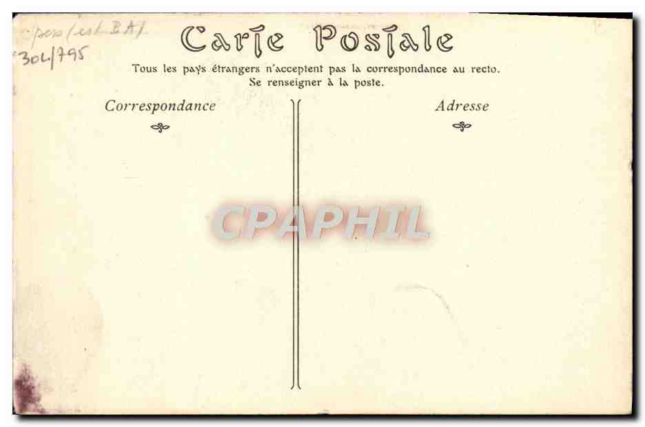 CPA Musee Conde Chantilly Duplessis Duchesse de Chartres  — Rückseite