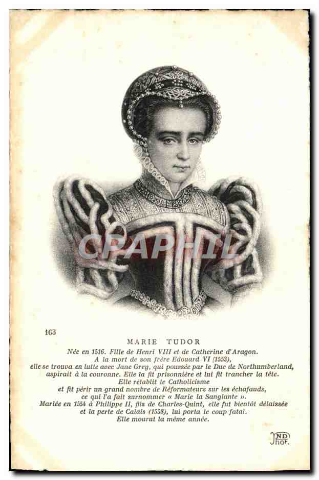 CPA Marie Tudor Fille de Henri VIII et de Catherine d'Aragon 