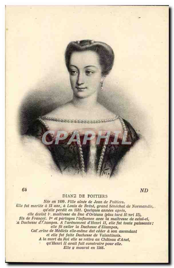 CPA Diane de Poitiers Fille de Jean de Poitiers