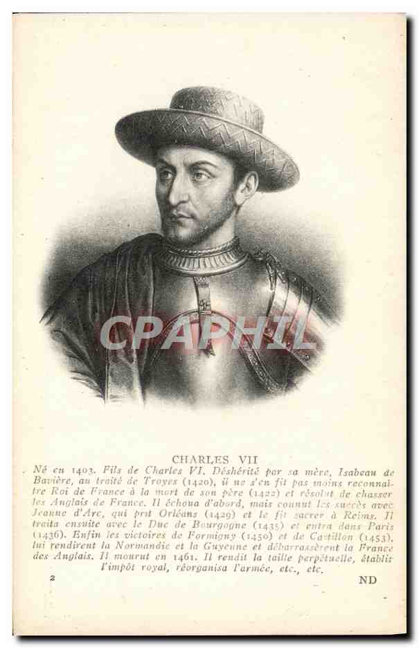 CPA Charles VII Fils de Charles VI