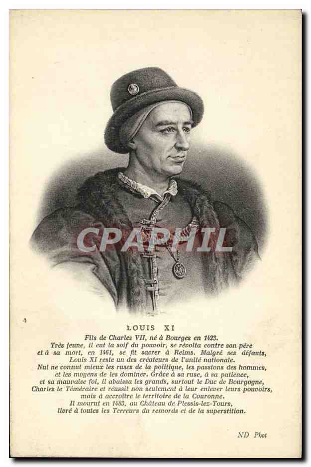 CPA Louis XI Fils de Charles VII ne a Bourges