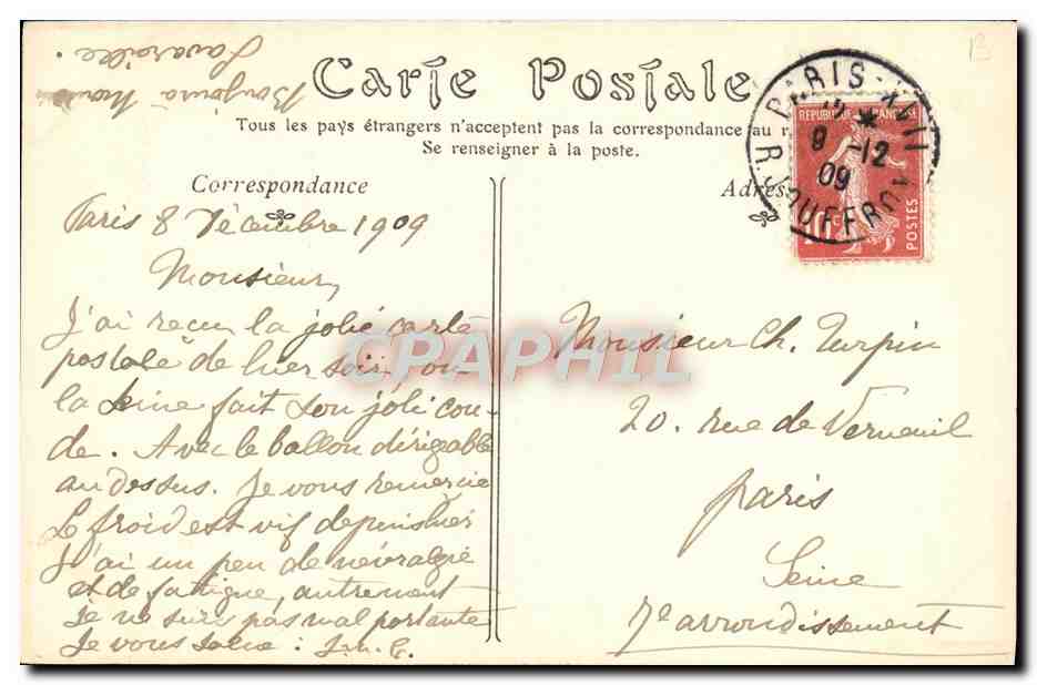 CPA Berryer Avocat et Homme Polilique — Rückseite
